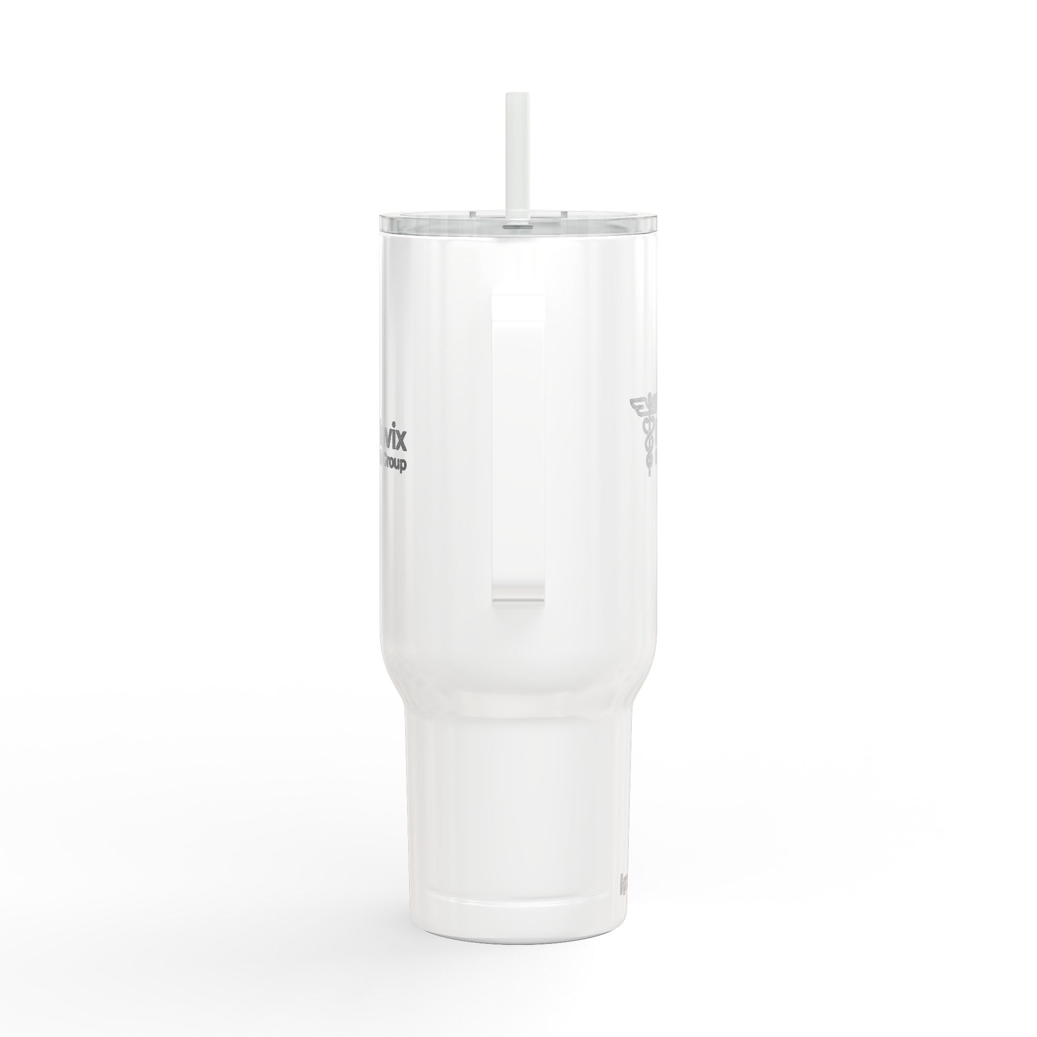 40oz Engraved Travel Tumbler with Lid & Straw — Medical Caduceus Design