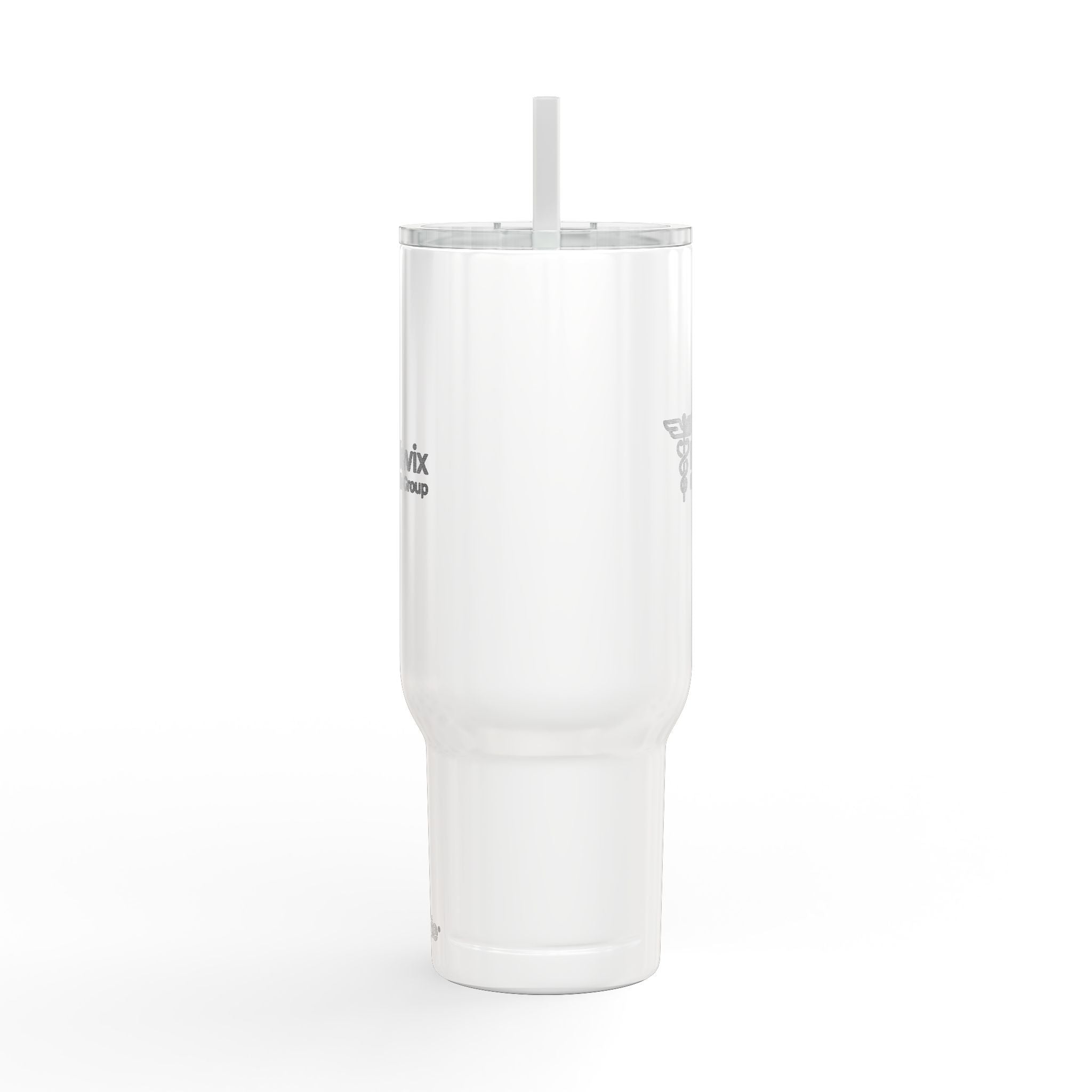 40oz Engraved Travel Tumbler with Lid & Straw — Medical Caduceus Design
